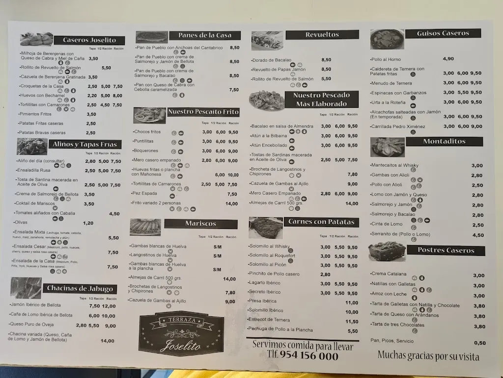 Menu_Bar restaurante Terraza Joselito_Castilleja de Guzmán_image_1