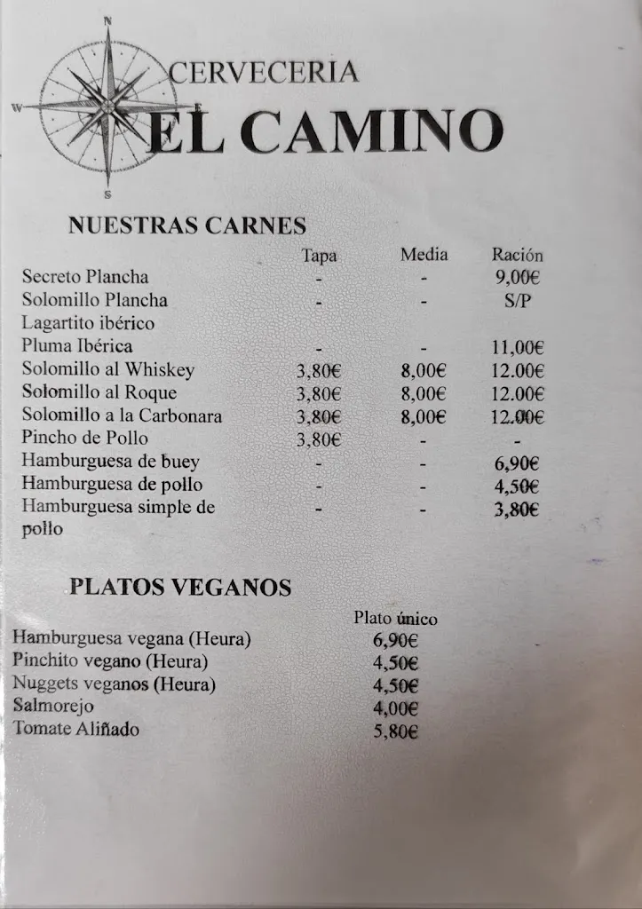 Menu_Cervecería El camino_Castilleja de la Cuesta_image_1