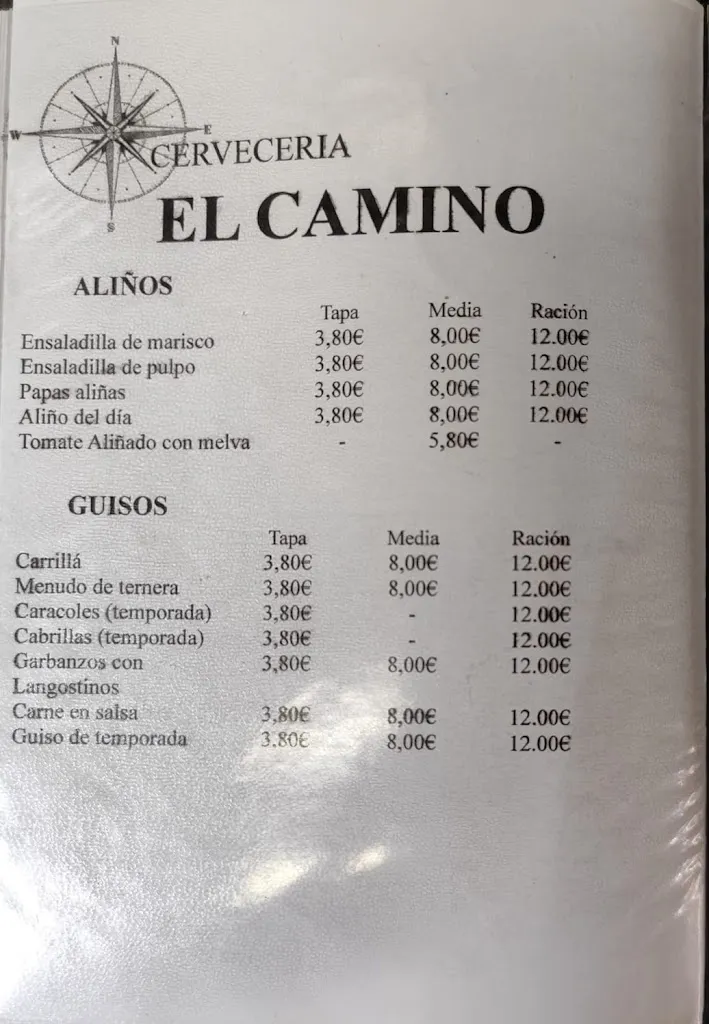 Menu_Cervecería El camino_Castilleja de la Cuesta_image_2