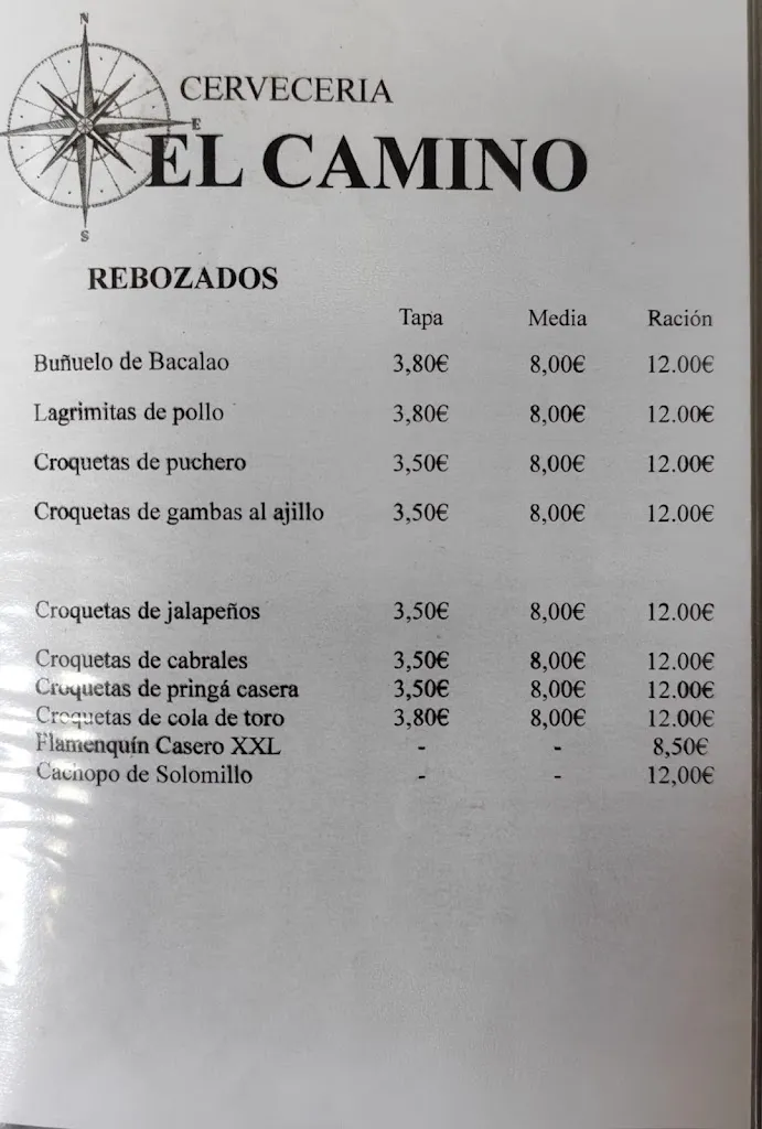 Menu_Cervecería El camino_Castilleja de la Cuesta_image_4