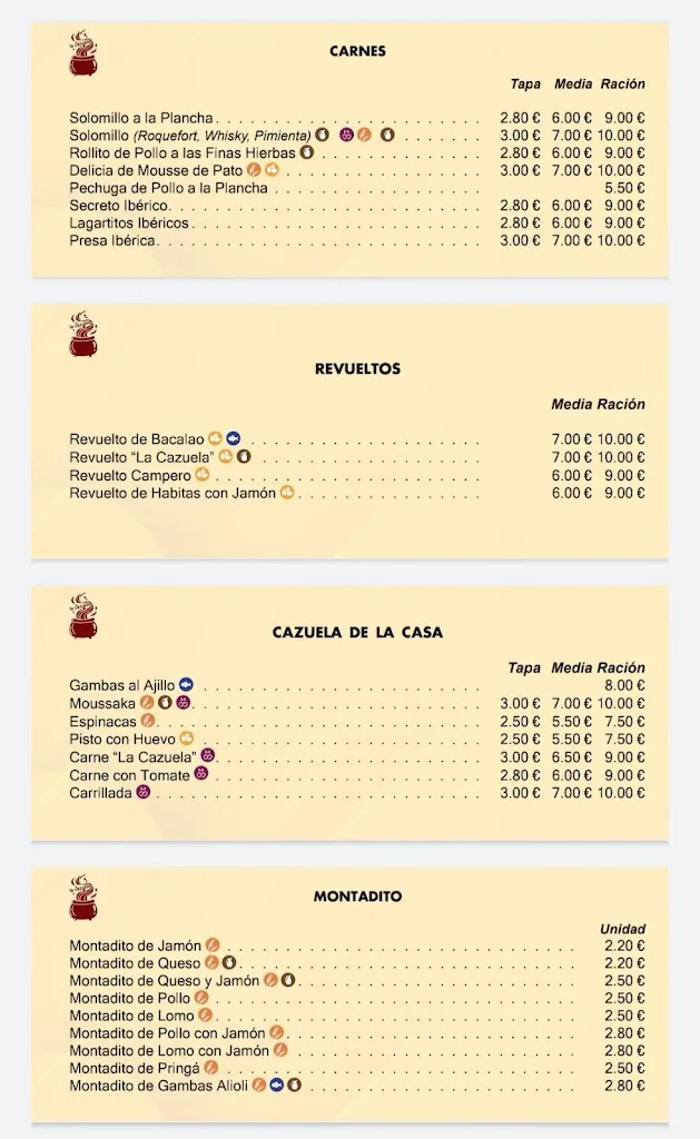 Menü_Bar La Cazuela_Carmona_Bild_1