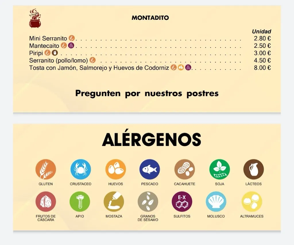 Menü_Bar La Cazuela_Carmona_Bild_3