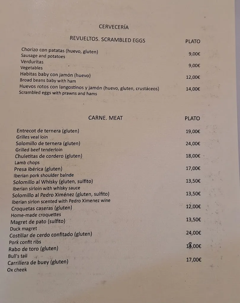 Menü_Cerveceria San Fernando_Carmona_Bild_2