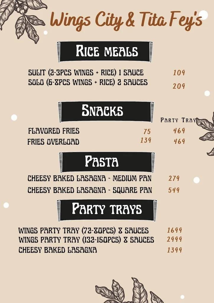 Menu_Wings City and Tita Fey's - Carmona_Carmona_image_3