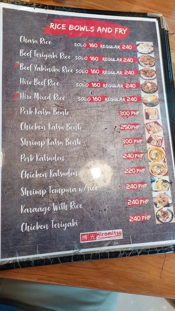 Menu_Hiromitsu Restaurant Carmona Branch_Carmona_image_2