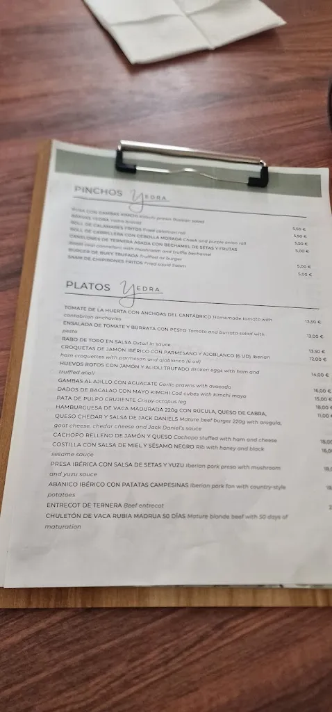 Menu_Restaurante Yedra_Cantoria_immagine_4