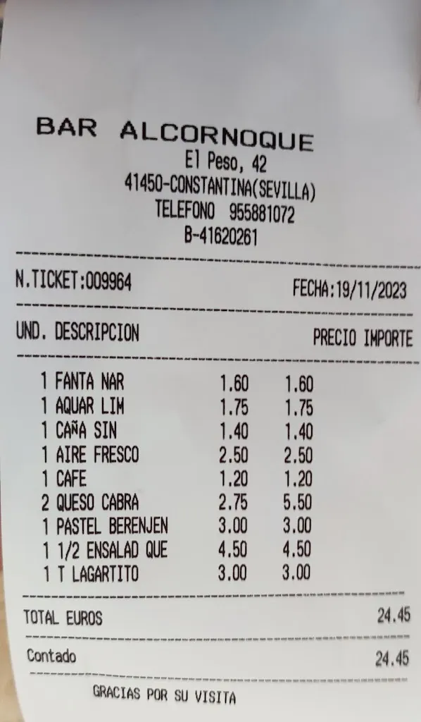 Laura Sánchez_Bar El Alcornoque SL_Constantina_review