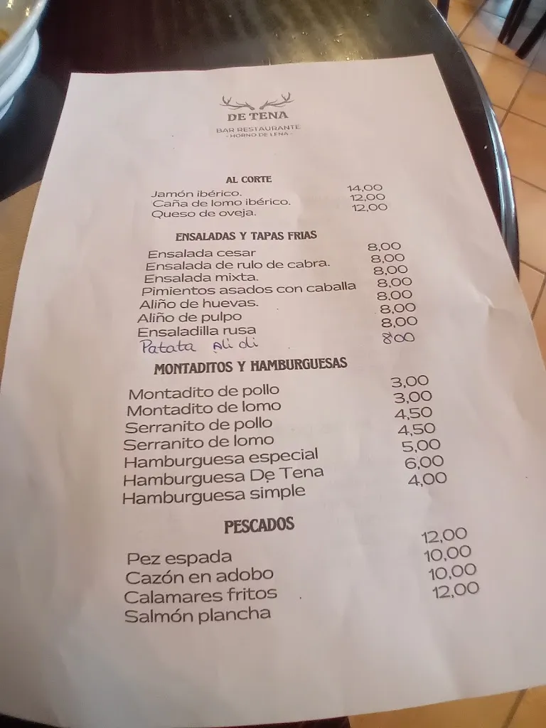 Menü_Restaurante De Tena_Constantina_Bild_1