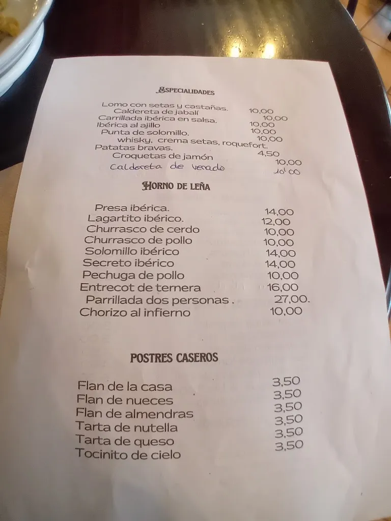 Menü_Restaurante De Tena_Constantina_Bild_2