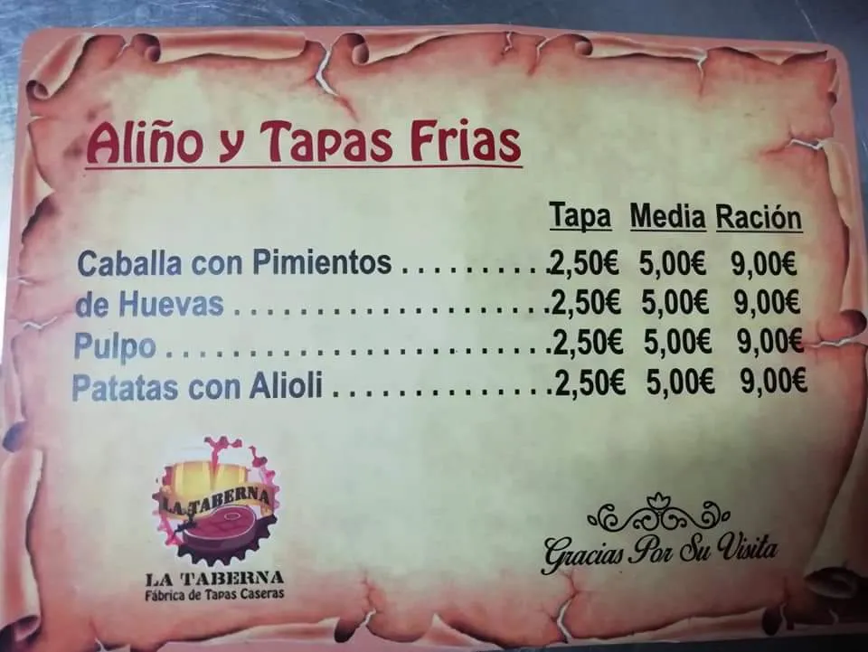 Menu_La Taberna de Angelita_Constantina_image_4