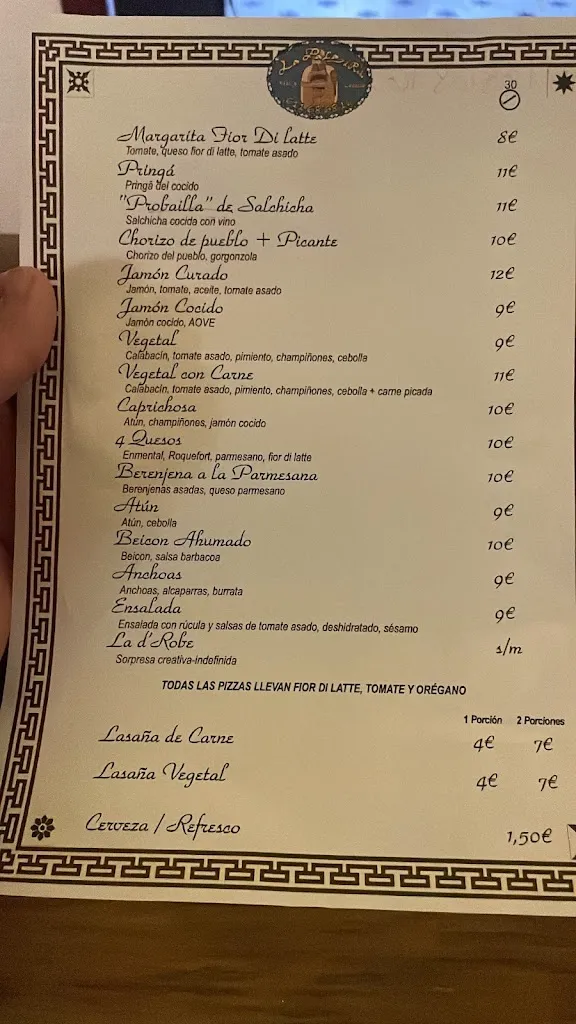 Menu_Pizzería la Pala de Robe_Cazalla de la Sierra_image_1
