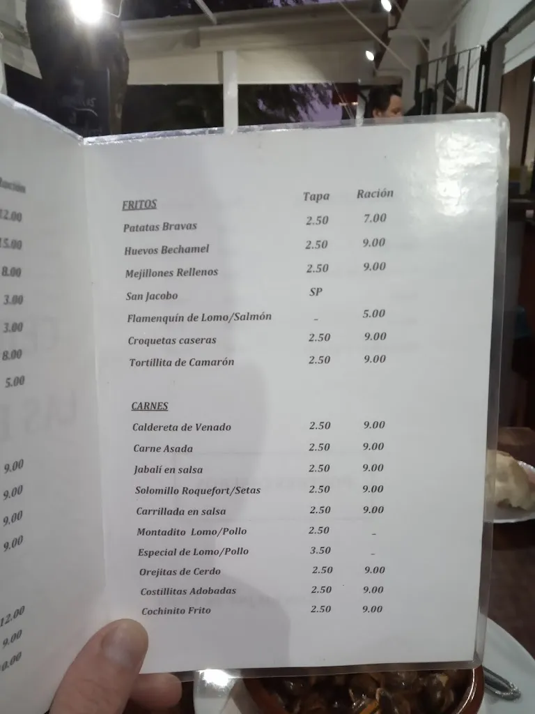 Menu_Bar Las Banderas_Cazalla de la Sierra_image_3