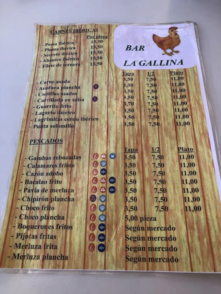 Menu_Bar La Gallina_Cazalla de la Sierra_immagine_1