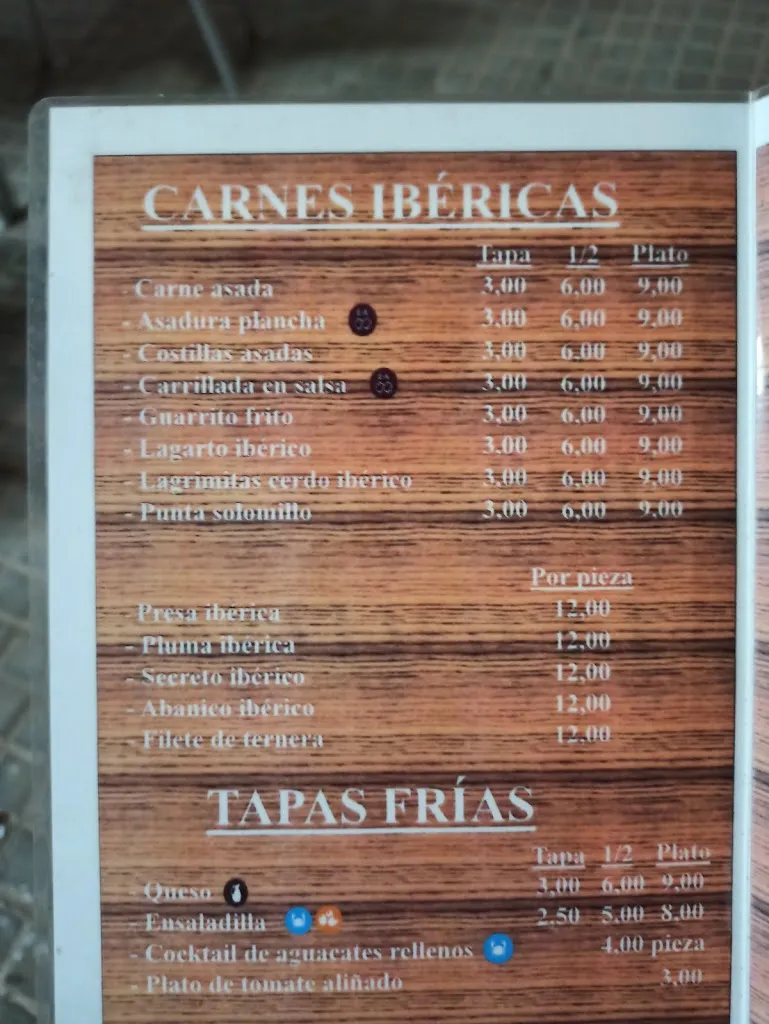 Menu_Bar La Gallina_Cazalla de la Sierra_immagine_3