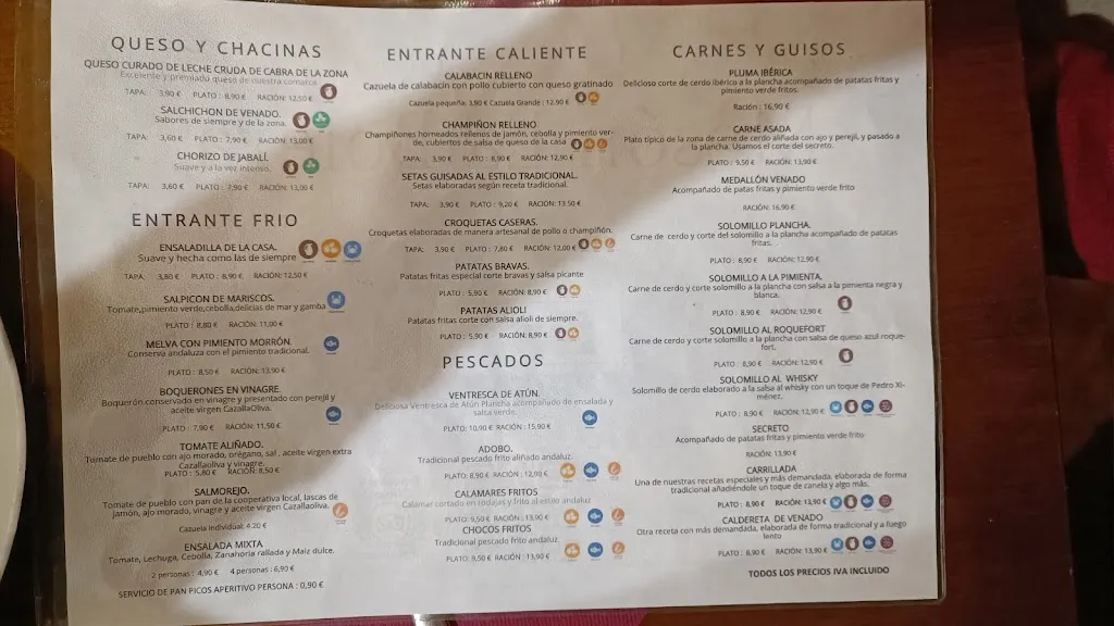 Menu_Mesón La Bolera_Cazalla de la Sierra_image_2