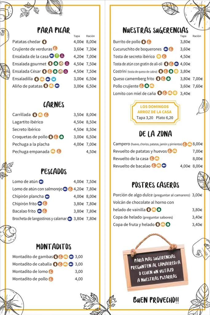 Menu_Bar Pastor - Hostal Coripe_Coripe_image_1