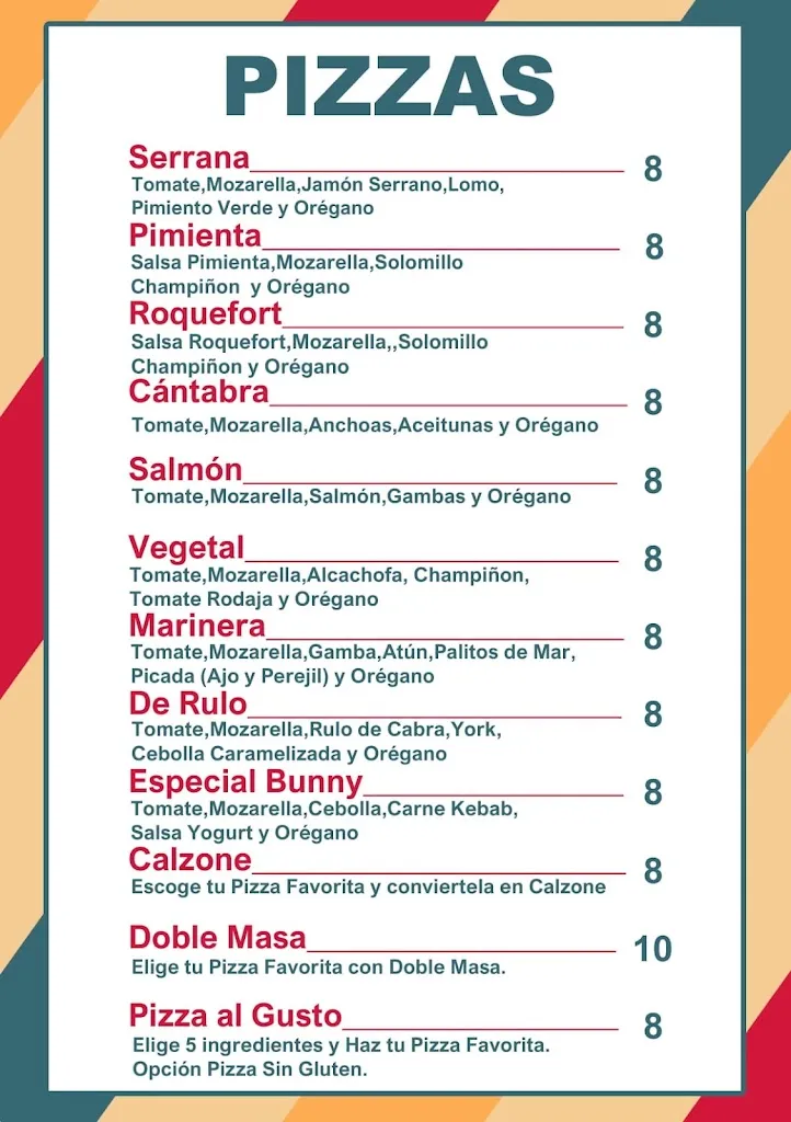 Menu_Bunny Pizzas_Corrales Los_image_1