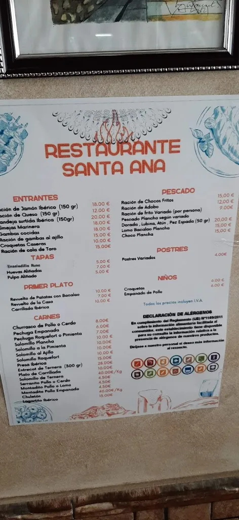 Menu_Hostal Restaurante Santa Ana_Cuervo de Sevilla El_image_1