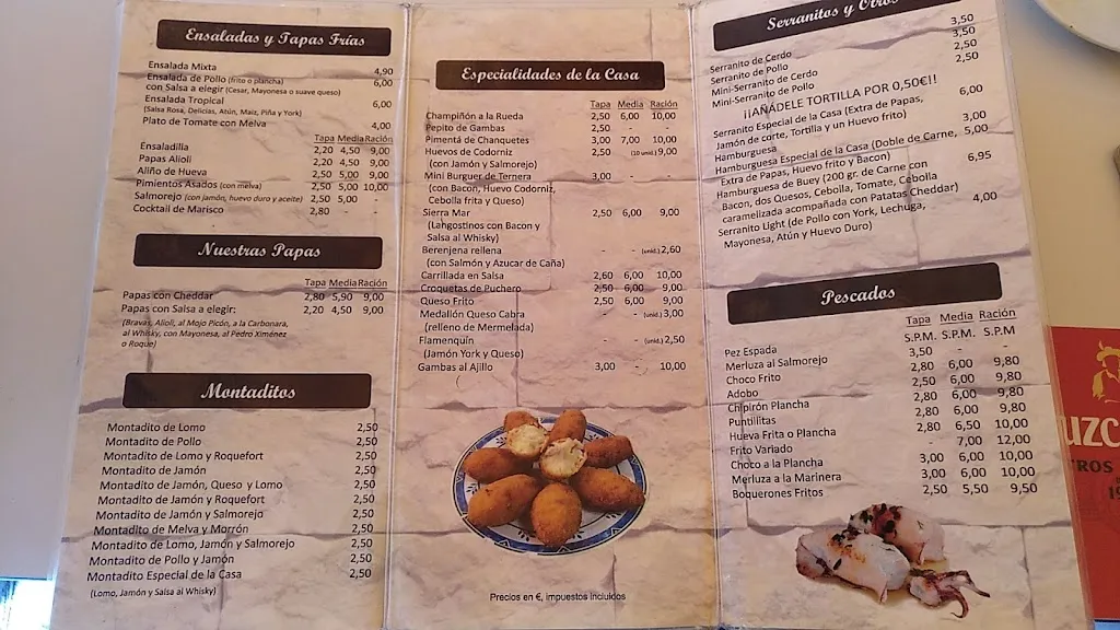 Menu_Bar la Rueda_Coria del Río_immagine_1