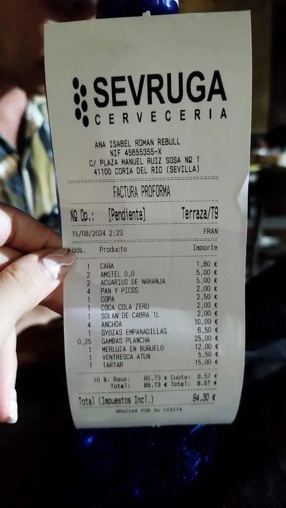 Tessa_Cerveceria Sevruga_Coria del Río_review