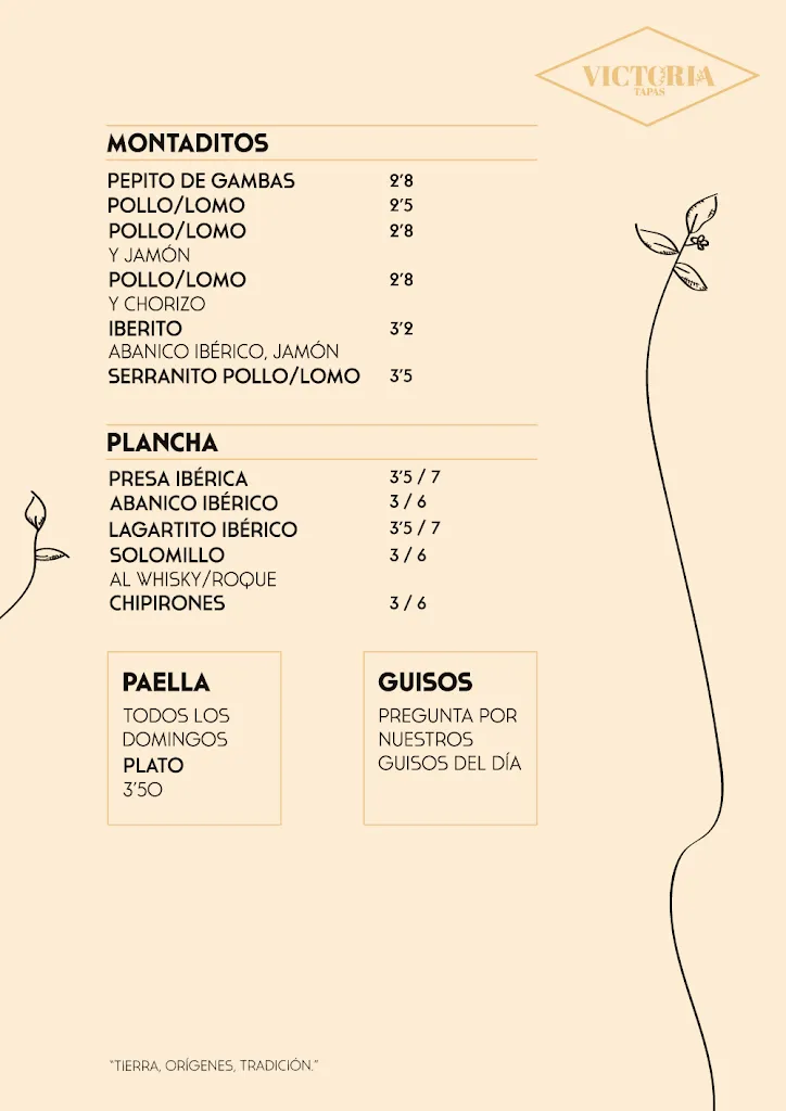 Menu_Bar Victoria & Tapas_Coria del Río_image_1
