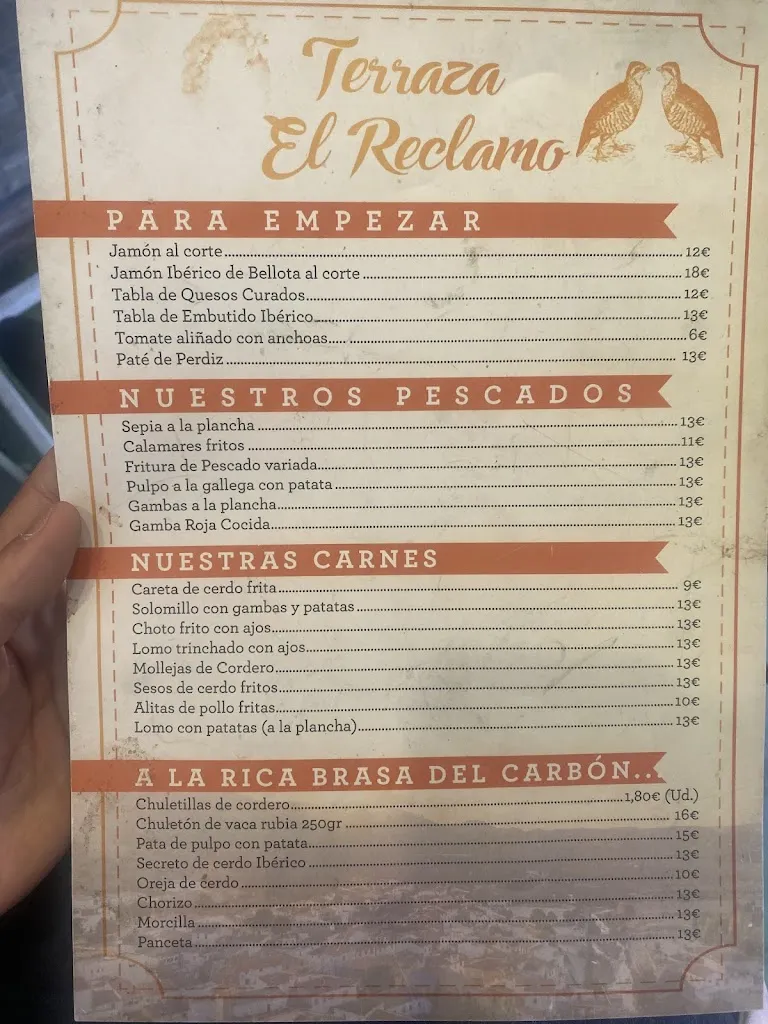 Menu_Terraza El Reclamo_Alicún_immagine_2