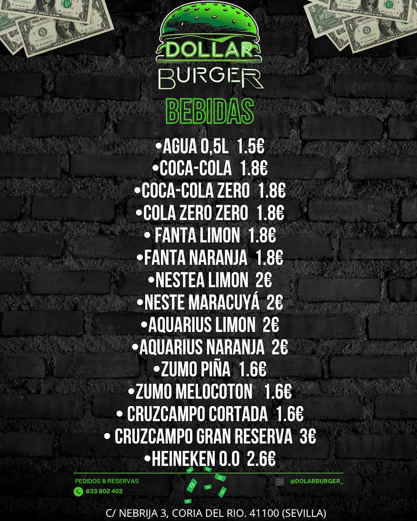 Menü_🍔💲Dollar Burger 💲🍔_Coria del Río_Bild_3