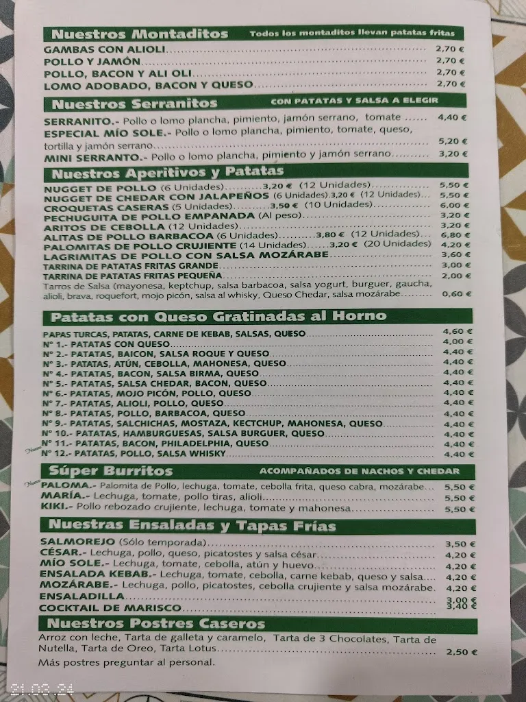 Menu_Mio Sole Pizzería_Coria del Río_image_1