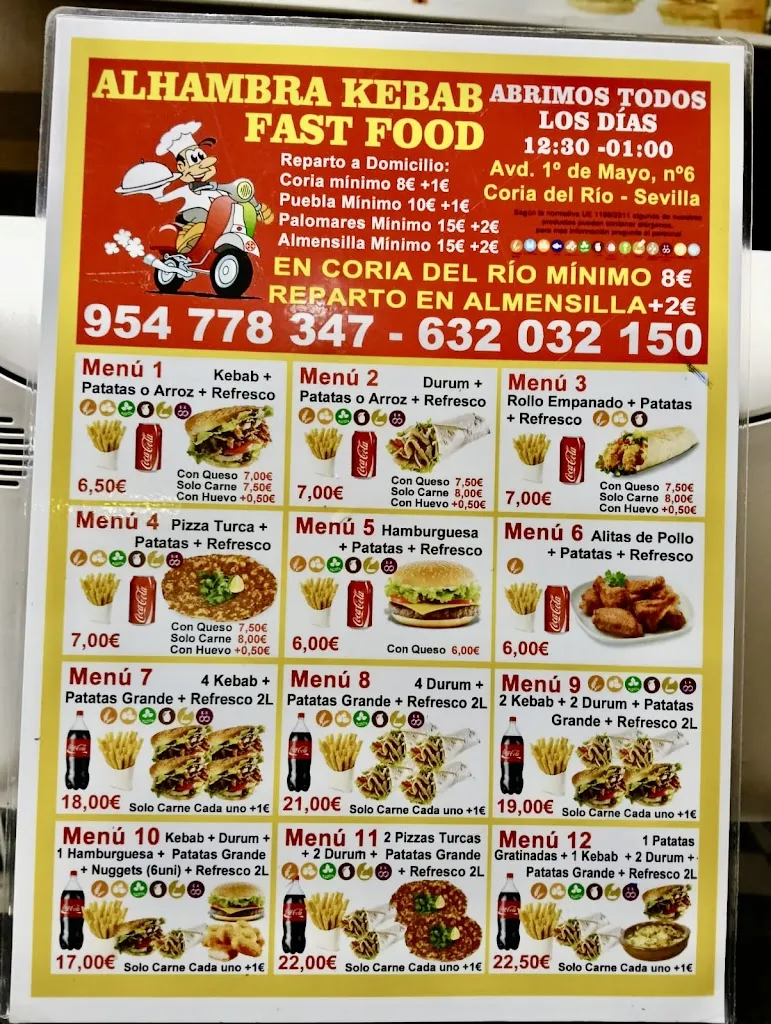 Menu_Fast Food Doner Kebab  _Coria del Río_image_1