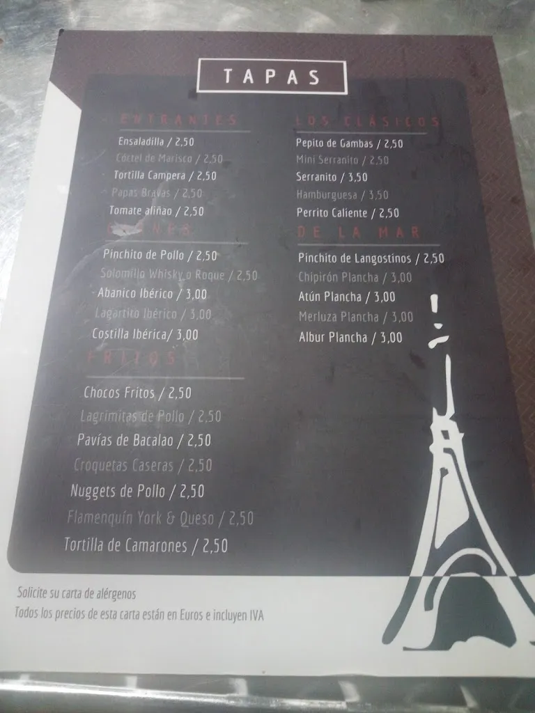 Menu_Café Paris_Coria del Río_immagine_1