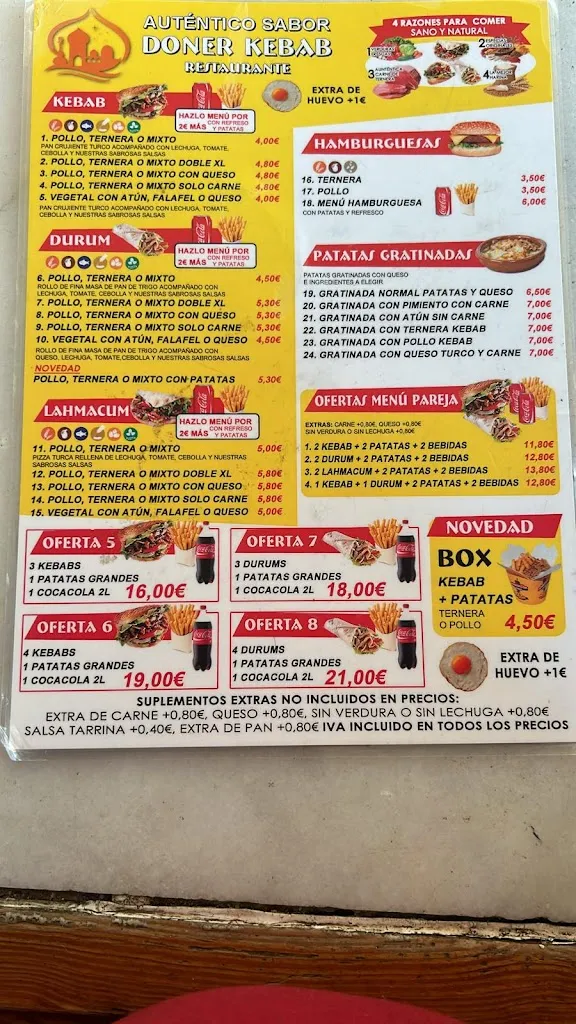 Menu_Auténtico SABOR KEBAB Coria del Río TLF:954772758_Coria del Río_image_1