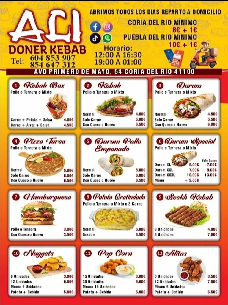 Menu_ALI DÖNER KEBAB_Coria del Río_image_2
