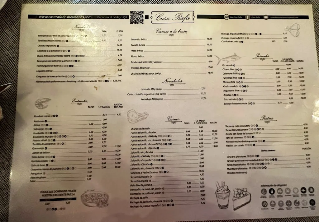 Menu_Bar restaurante Casa Rafa_Dos Hermanas_image_1