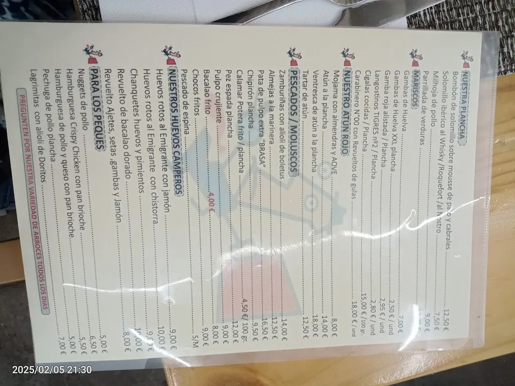 Menu_Hostal El Emigrante_Dos Hermanas_image_1