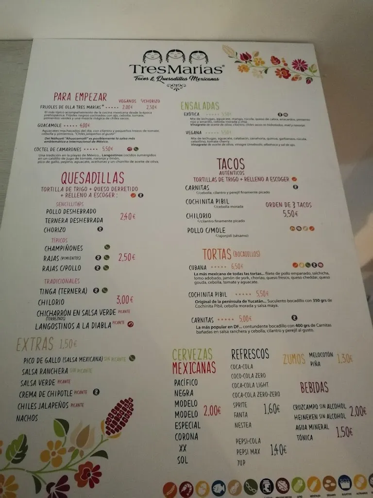 Menu_Tres Marías Restaurante_Dos Hermanas_image_2