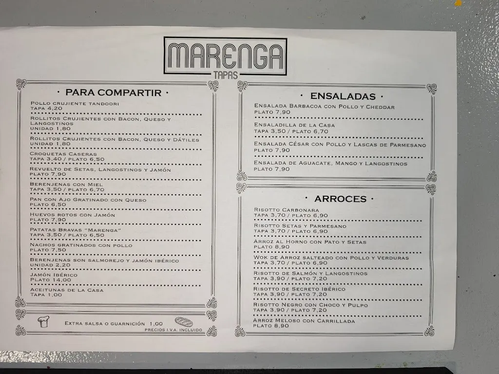 Menu_Marenga tapas_Dos Hermanas_image_1