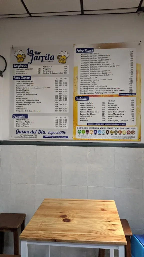Menu_Bar La Jarrita _Dos Hermanas_image_2