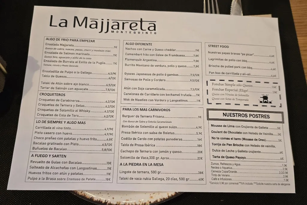 Menu_Restaurante La Majjareta Montequinto_Dos Hermanas_immagine_1