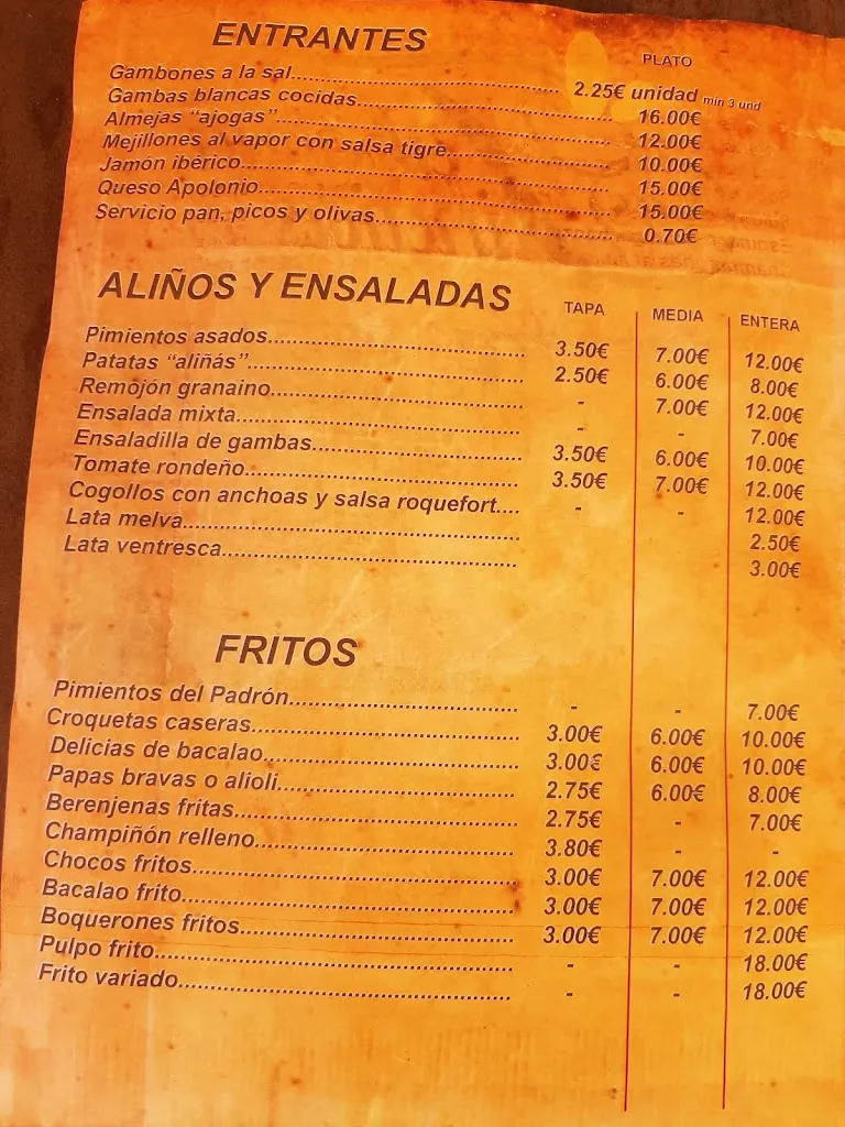 Menu_Restaurante Taberna Las Tinajas_Espartinas_image_1