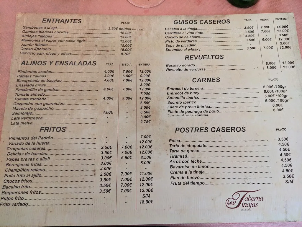 Menu_Restaurante Taberna Las Tinajas_Espartinas_image_4