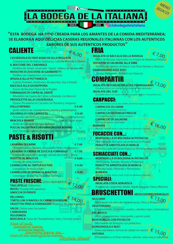 Menu_La bodega de la italiana_Espartinas_image_1