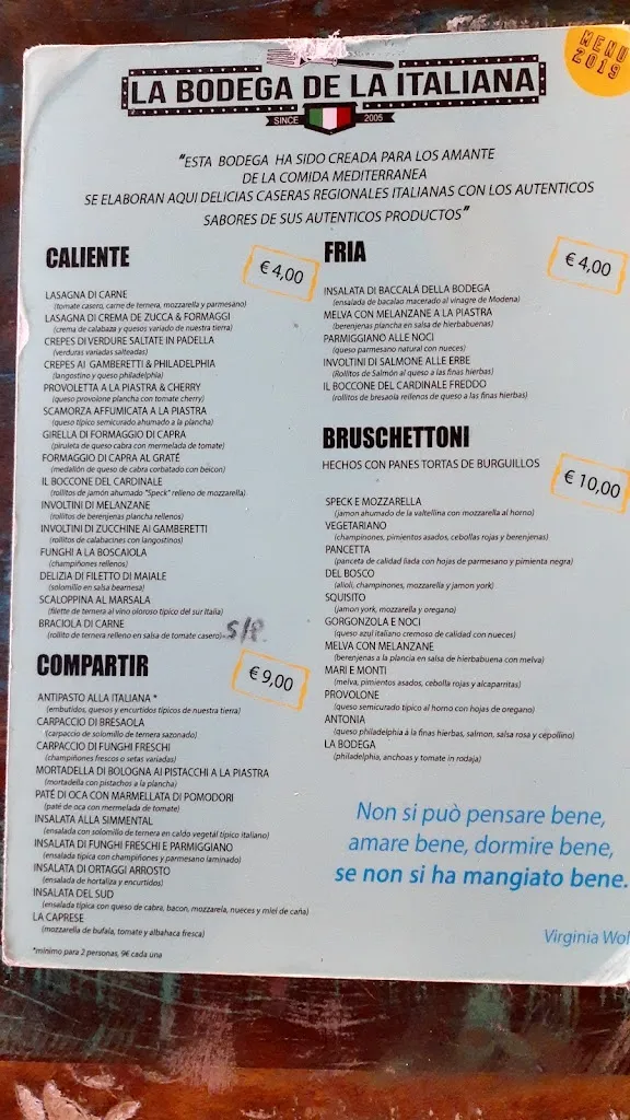Menu_La bodega de la italiana_Espartinas_image_3