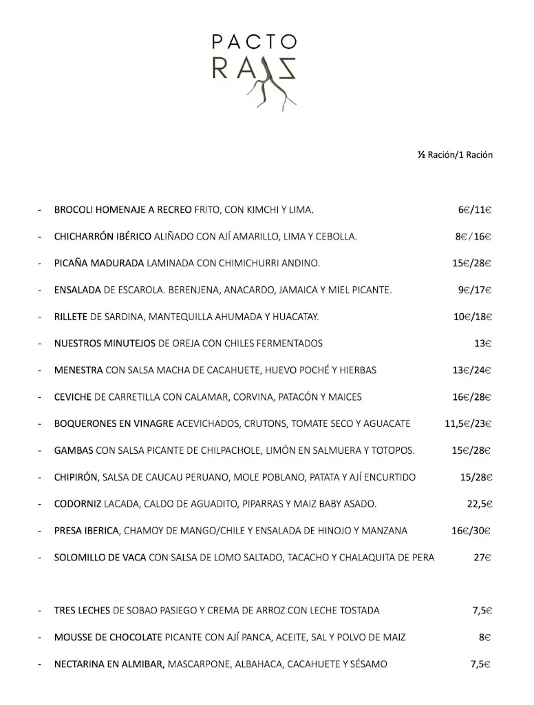 Menu_Restaurante PACTO RAÍZ_Espartinas_image_1