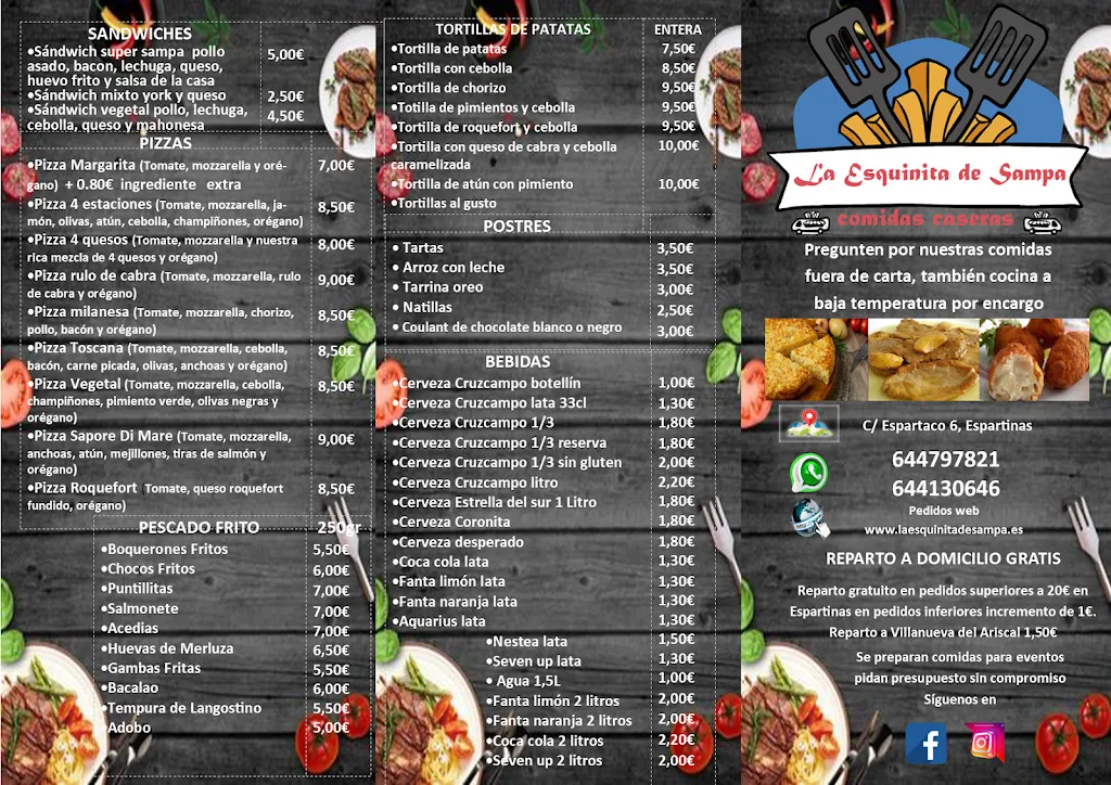 Menu_La Esquinita de Sampa_Espartinas_image_1
