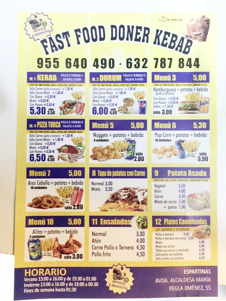 Menu_Fast Food Doner Kebab_Espartinas_image_3