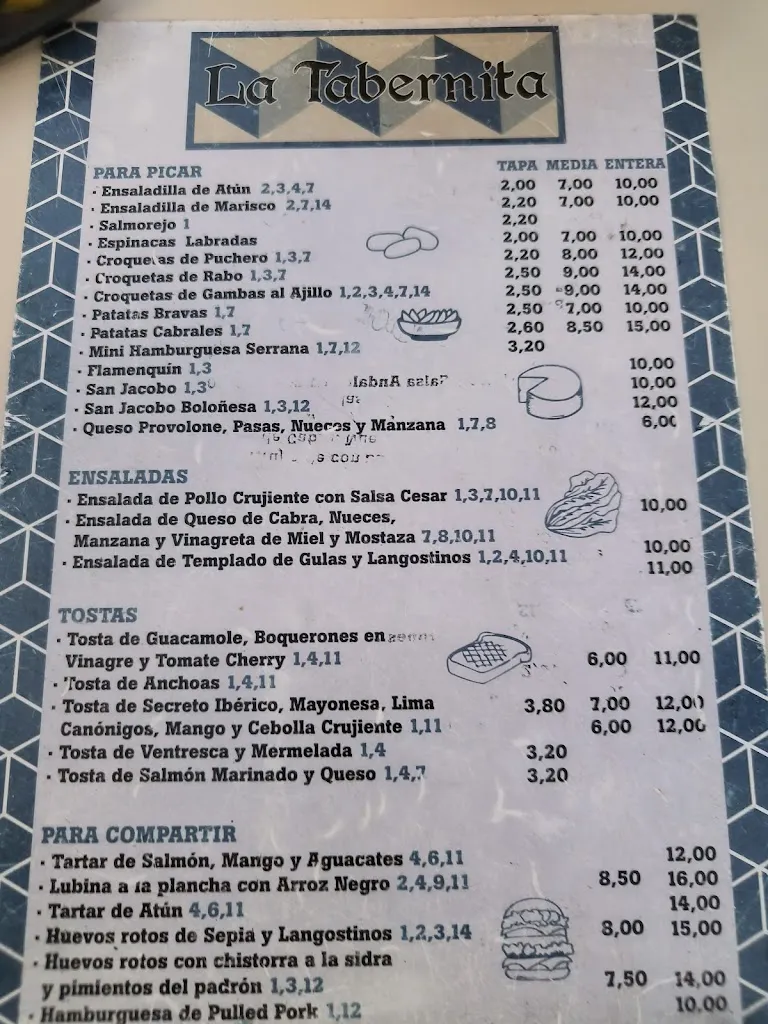 Menu_La Tabernita_Écija_image_1