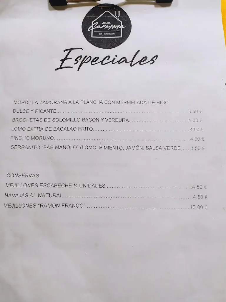Menu_Bar restaurante Casa Carmona_Écija_image_4
