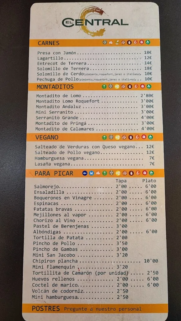 Menu_Café Central_Écija_image_1