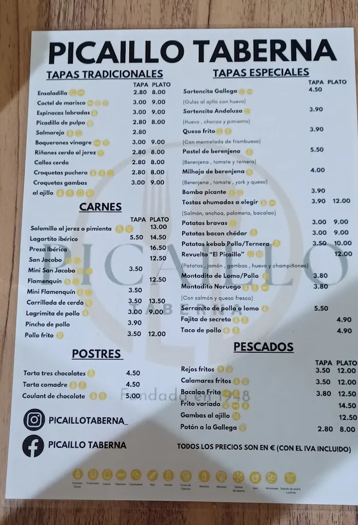 Menu_Taberna Picaillo_Écija_image_1
