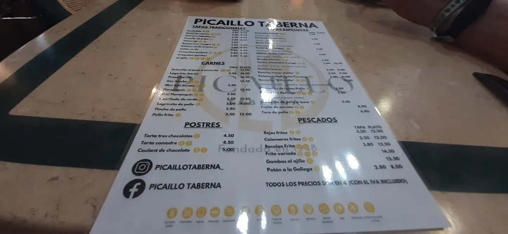Menu_Taberna Picaillo_Écija_image_4